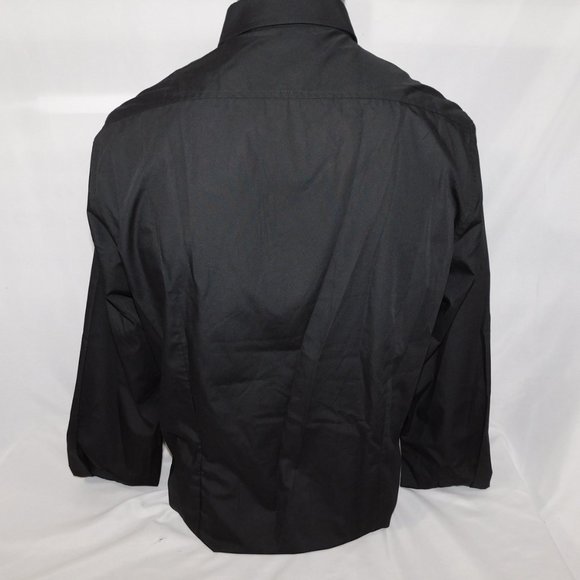 Majesty Mens L 16-16.5 Black Button Down Shirt - Picture 9 of 11